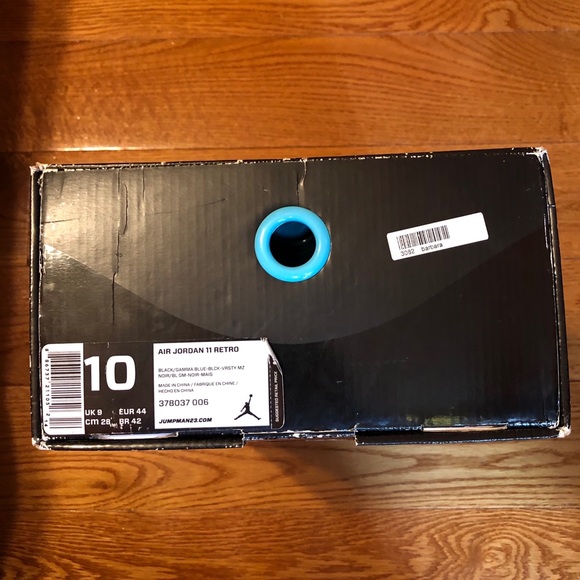 Nike Air Jordan 11 Retro Black Gamma Blue Size 10 - Picture 8 of 12